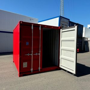 Conteneur de stockage 10 pieds – Compact, sécurisé et durable - Rouge