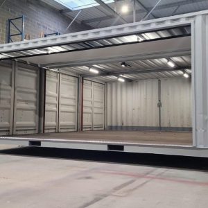 Garage containers 3 x 20ft – 45m² – Porte 500cm neuf