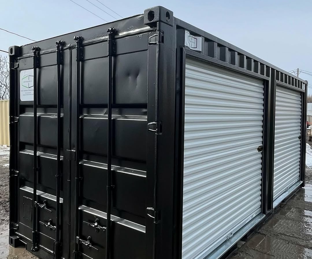 Contenedor de 20 pies con 2 puertas enrollables de 7 pies – De ocasión - Imagen 3
