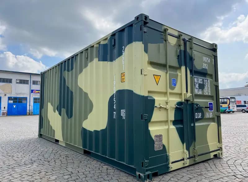 Conteneur maritime de 20 pieds – Camouflage neuf