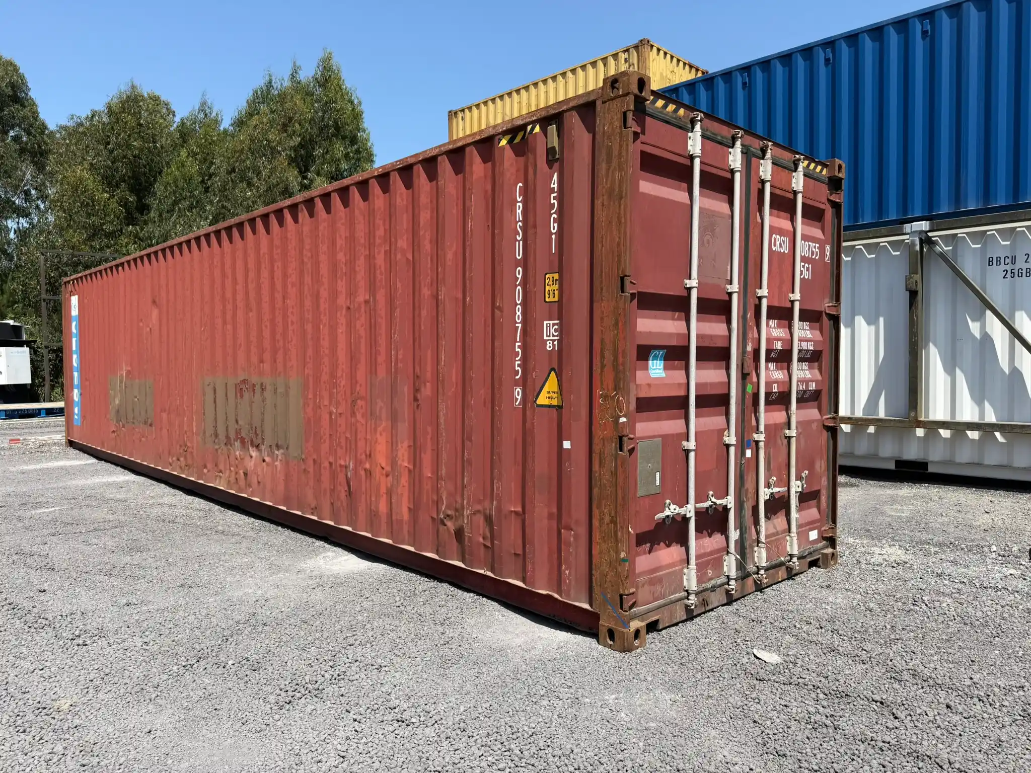 Conteneur maritime rouge HC de 40 pieds (12 m) – Occasion 908755-9