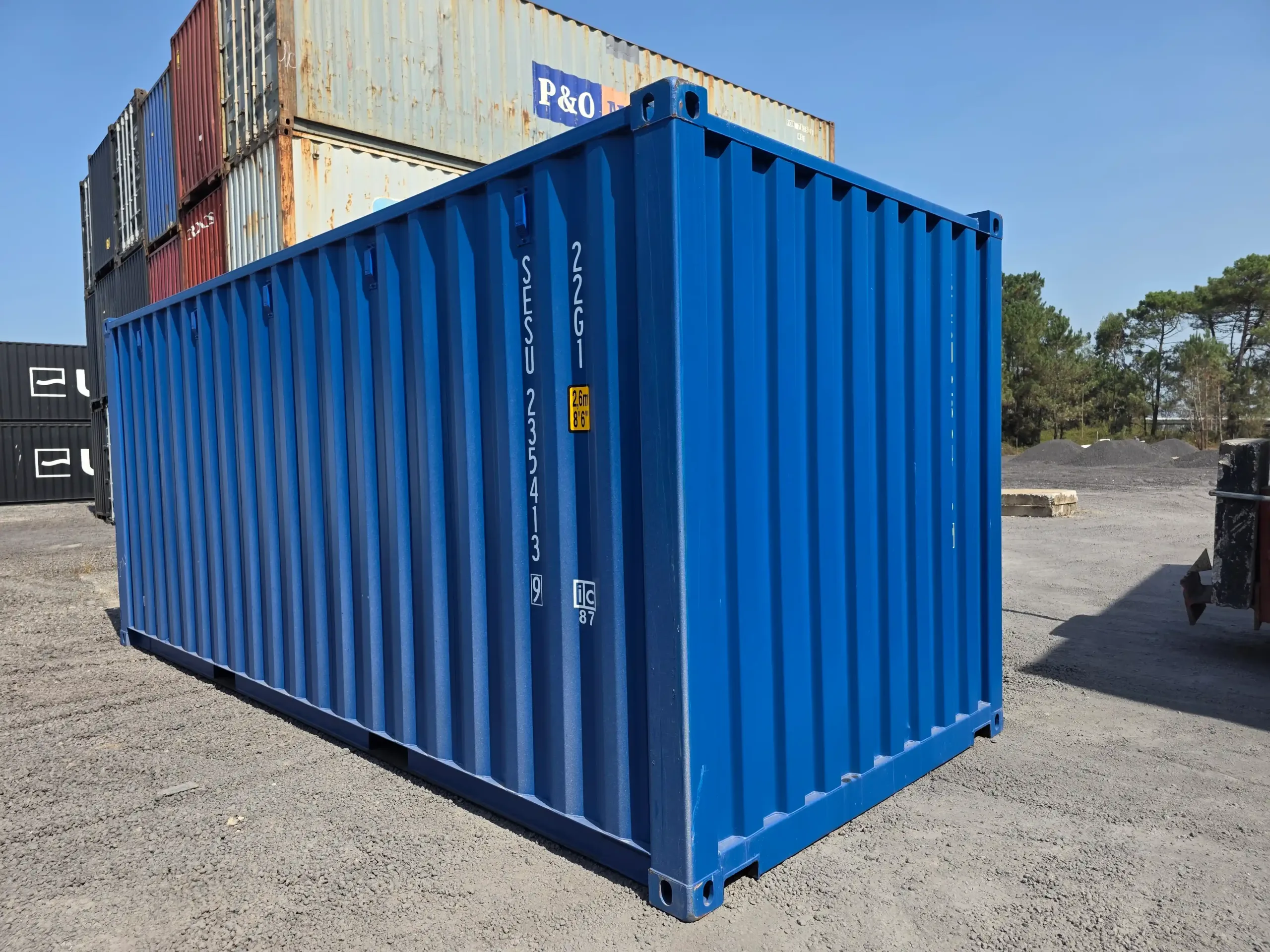 Conteneur maritime double coque bleu de 20 pieds (6 m) – Neuf/1 voyage 235413-9 - Imagen 4