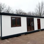 Maison mobile habitable à l'année, maison d'été, conteneur habitable de 35 m².